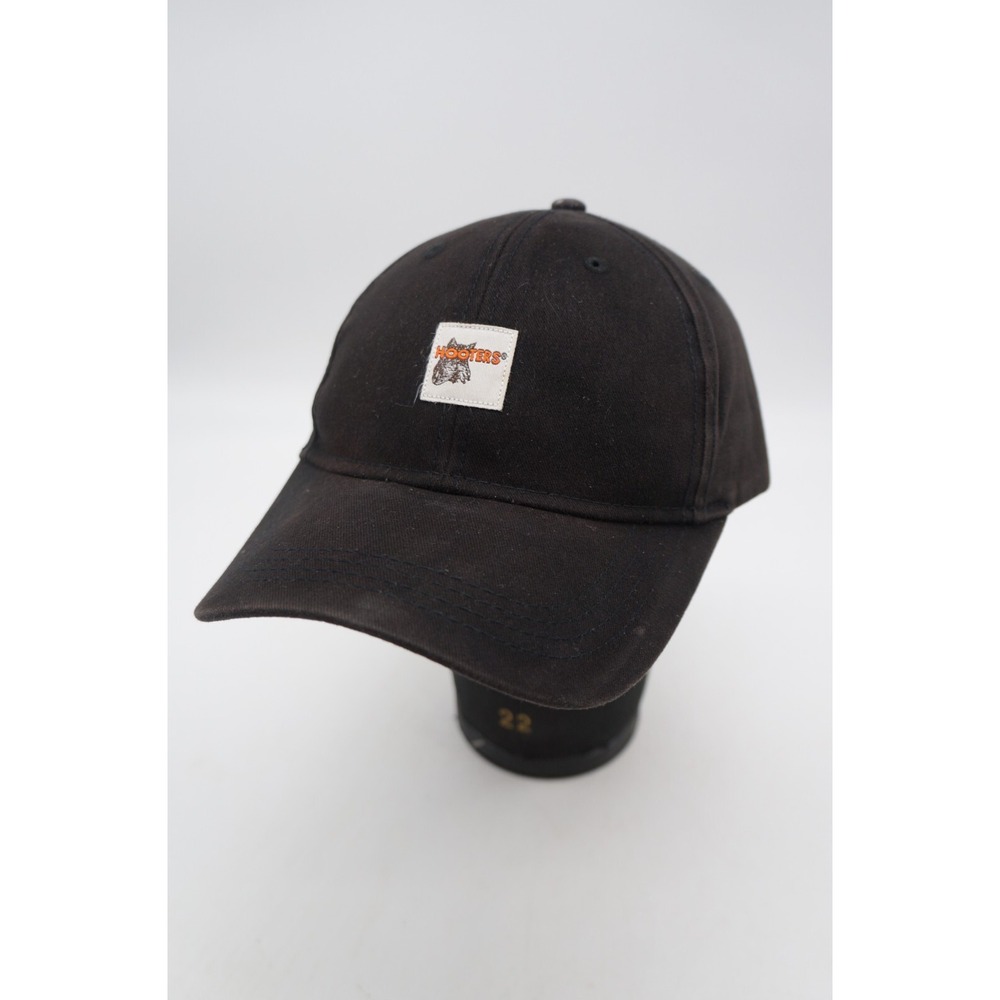 Hooters Strapback Cap Hat Logo Crew Uniform Employee Black Chicken Wings